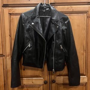 Studded Black Vegan Leather Jacket